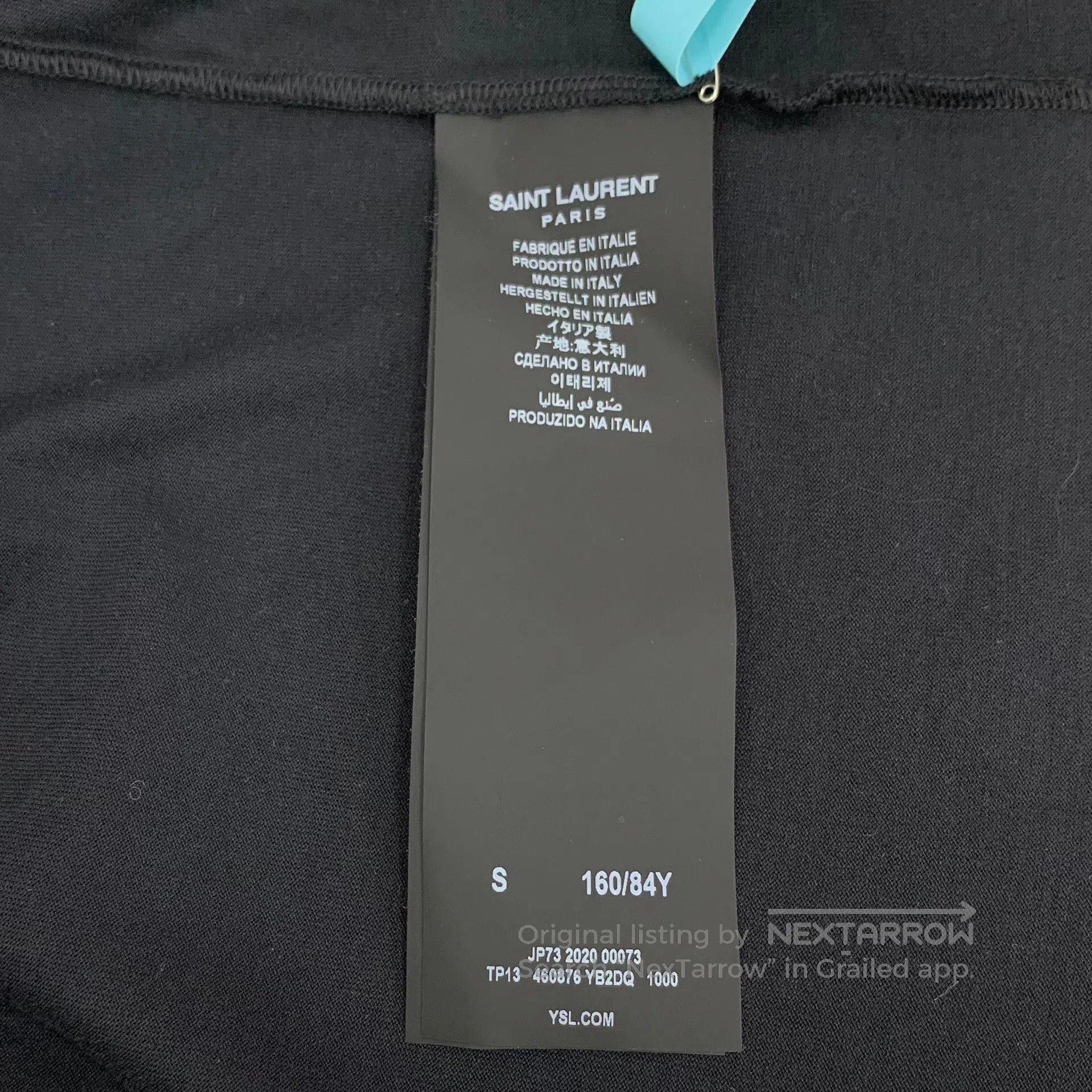 Saint Laurent Paris Saint Laurent Paris Black logo letter print cotton round n Size US S / EU 44-46 / 1 - 6 Thumbnail
