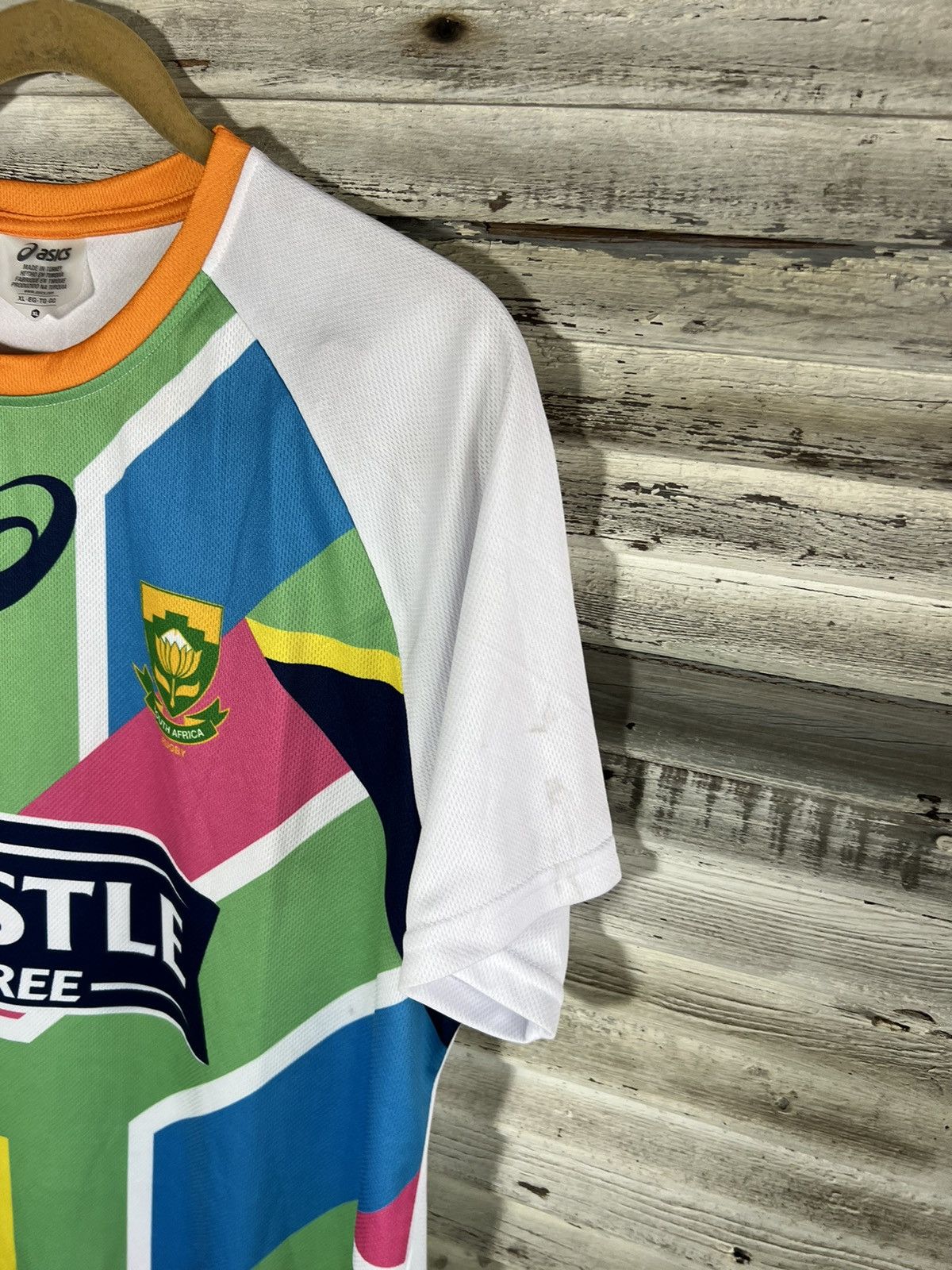 Asics SOUTH AFRICA SPRINGBOKS SEVENS MENS AWAY RUGBY JERSEY Size US XL / EU 56 / 4 - 4 Thumbnail