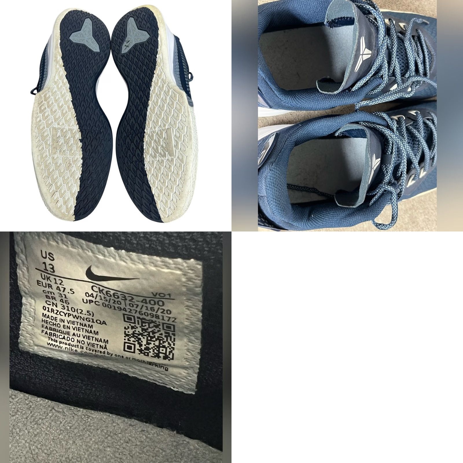 Nike Nike Kobe Mamba Fury TB Midnight Navy/Ashen Slate Mens Size 13 CK6632-400 Size US 13 / EU 46 - 8 Thumbnail