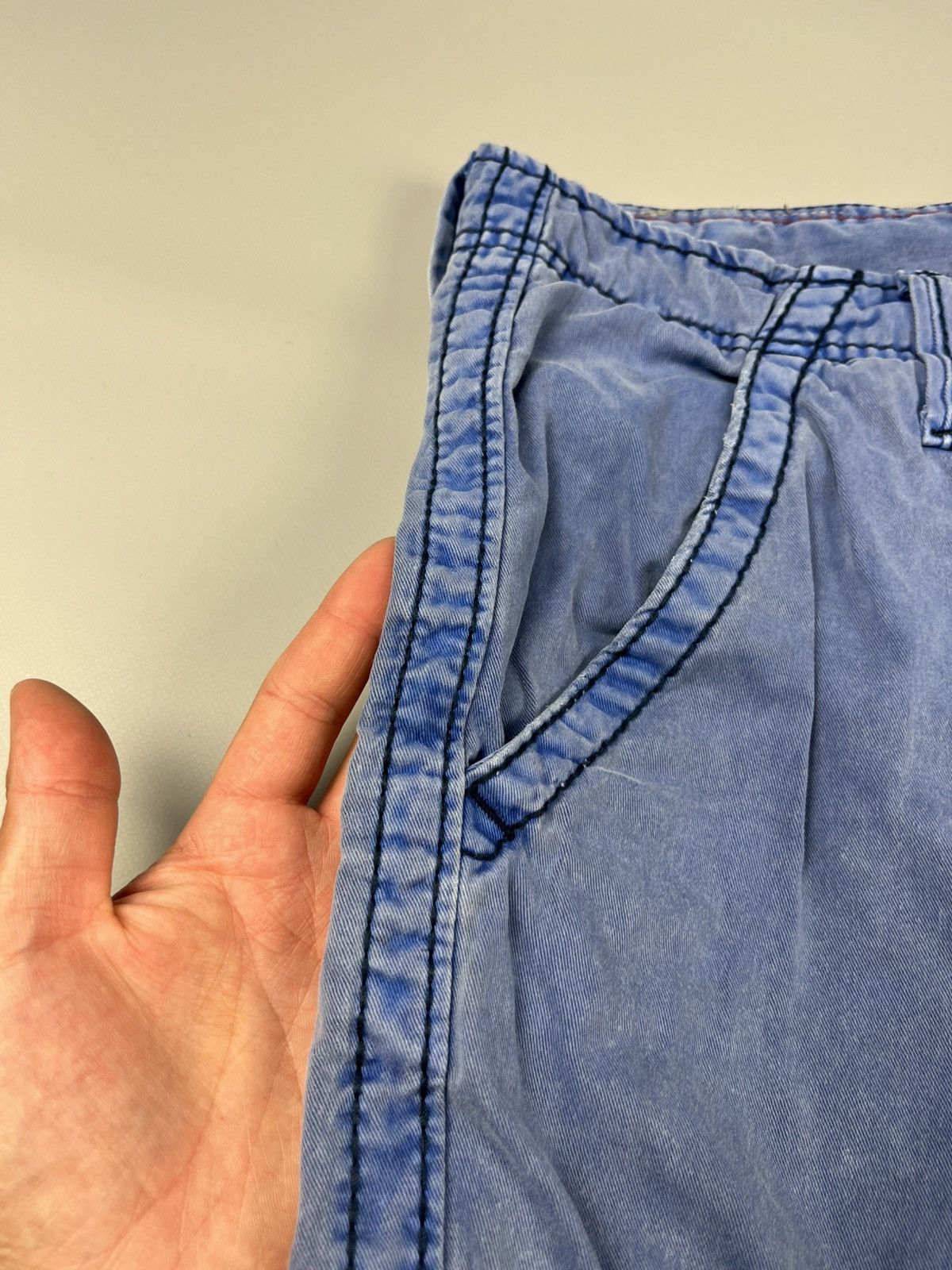 Japanese Brand × True Religion Vintage TRUE RELIGION Faded Distressed Cargo Y2K Shorts Size US 34 / EU 50 - 12 Thumbnail