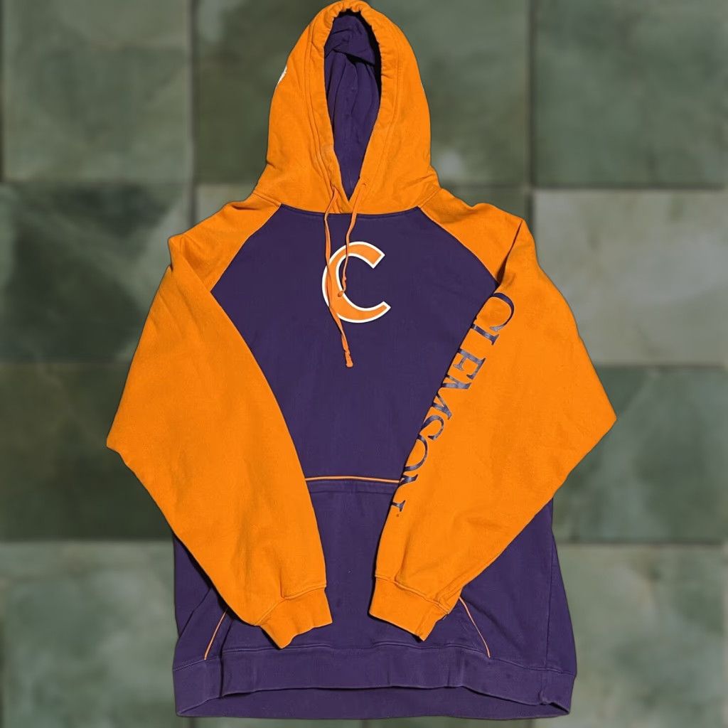 Adidas Adidas Clemson Mens Extra Large Hoodie Cotton Purple/Orange Paws On Hood Size US XL / EU 56 / 4 - 1 Thumbnail