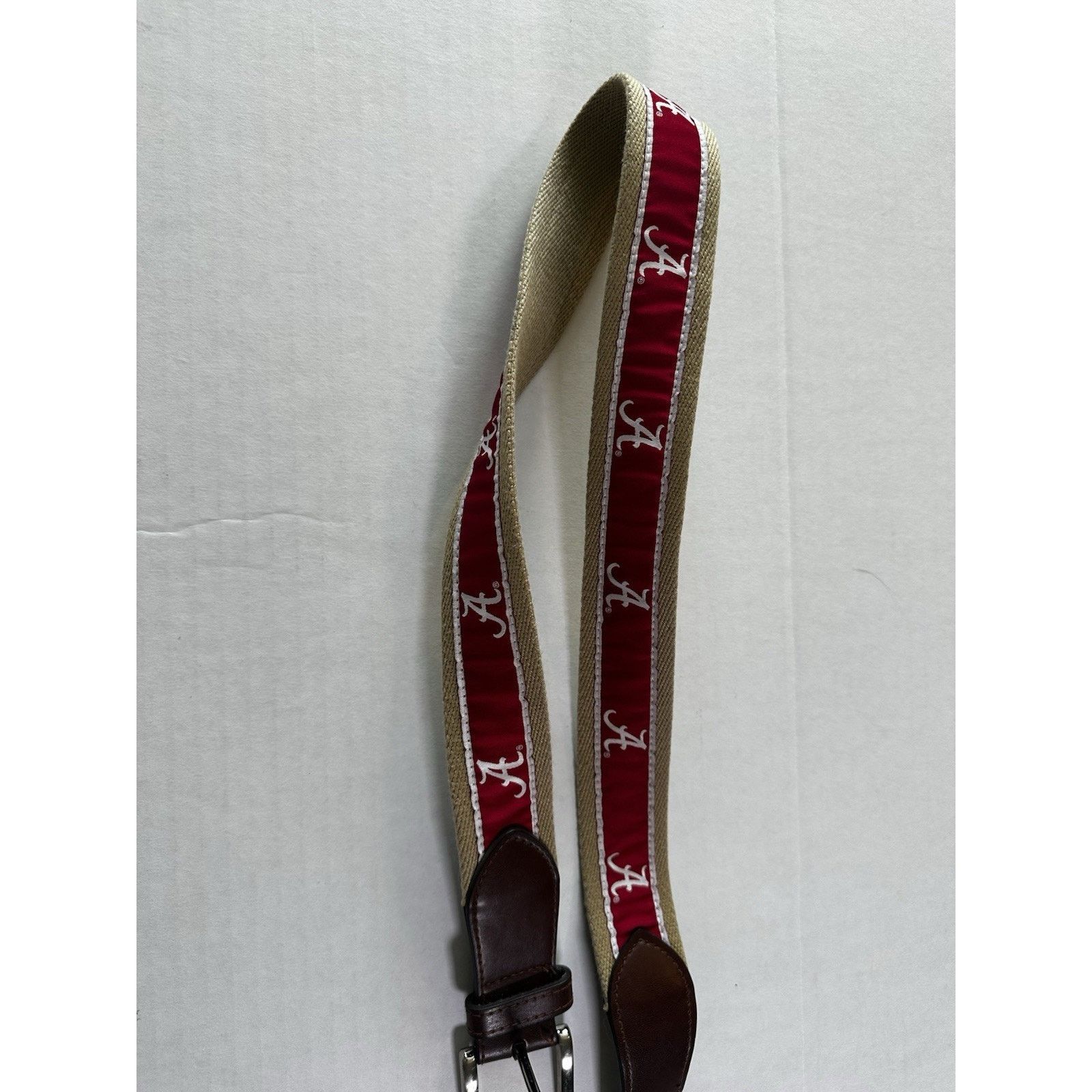NCAA University Of Alabama Crimson Tide Canvas& Leather Belt Sz32 Size 38 - 10 Thumbnail
