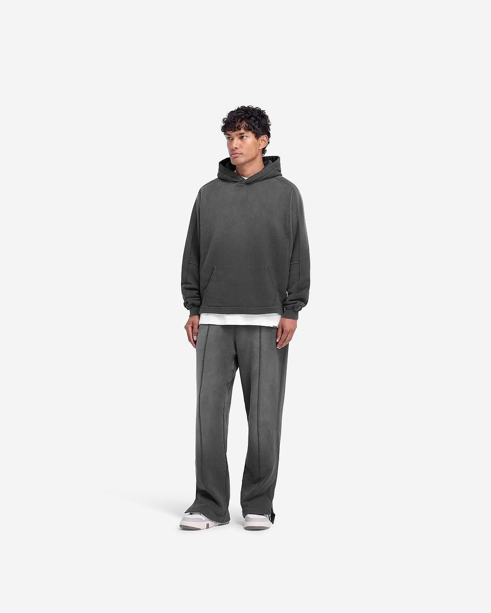 Represent Clo. Stepped Hem Hoodie - Stained Black - S / Stained Black Size US S / EU 44-46 / 1 - 3 Thumbnail