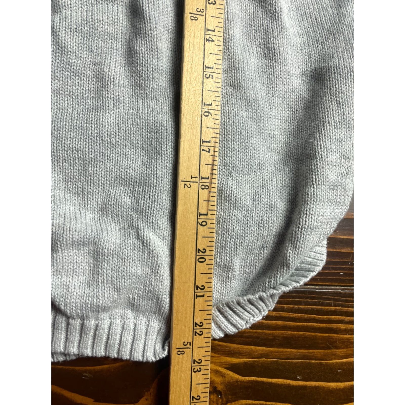 J. Jill J. Jill Sweater Shirt Women Size M Petite Gray V-Neck Long Sleeve Pullover Knit 100% Cotton Raglan Sleeve Vintage: No Size M / US 6-8 / IT 42-44 - 6 Thumbnail