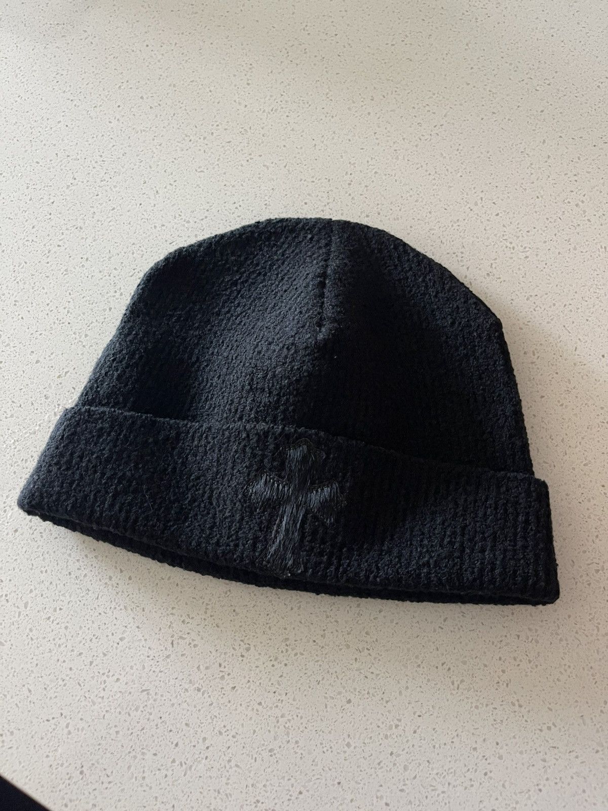 Chrome Hearts Chrome Hearts Pony Hair Patch Black Beanie Size ONE SIZE - 8 Thumbnail