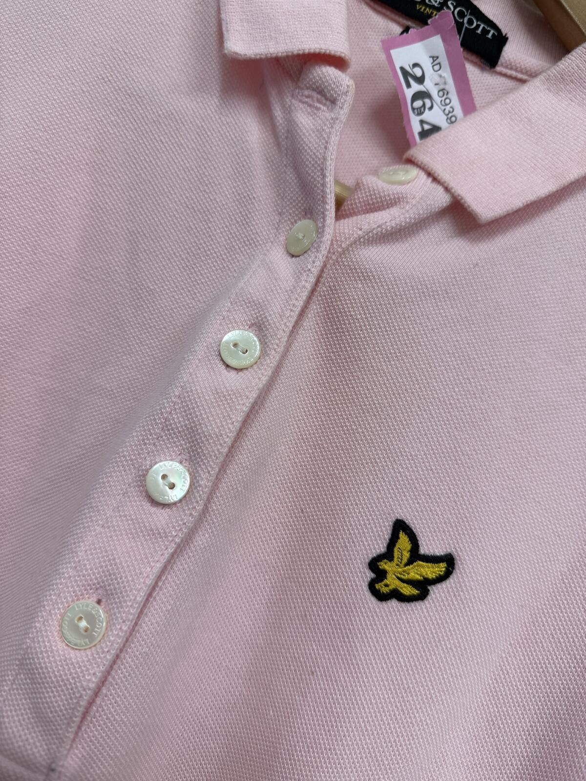 Lyle & Scott Lyle & Scott Pink polo T-shirt in size S Size ONE SIZE - 3 Thumbnail