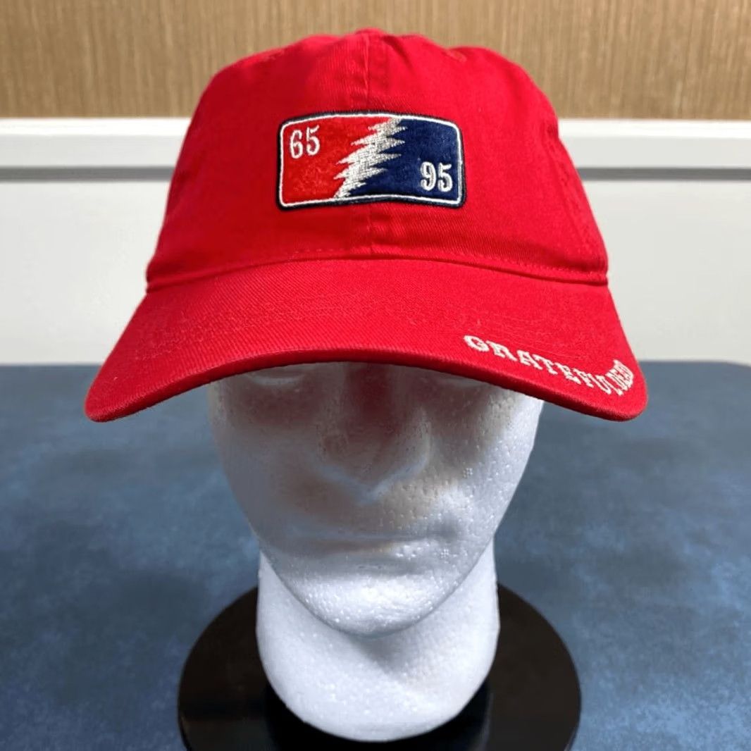Liquid Blue Liquid Blue Men's Grateful Dead - 65-95 Adjustable Baseball Cap Red OSFA New Size ONE SIZE - 2 Thumbnail