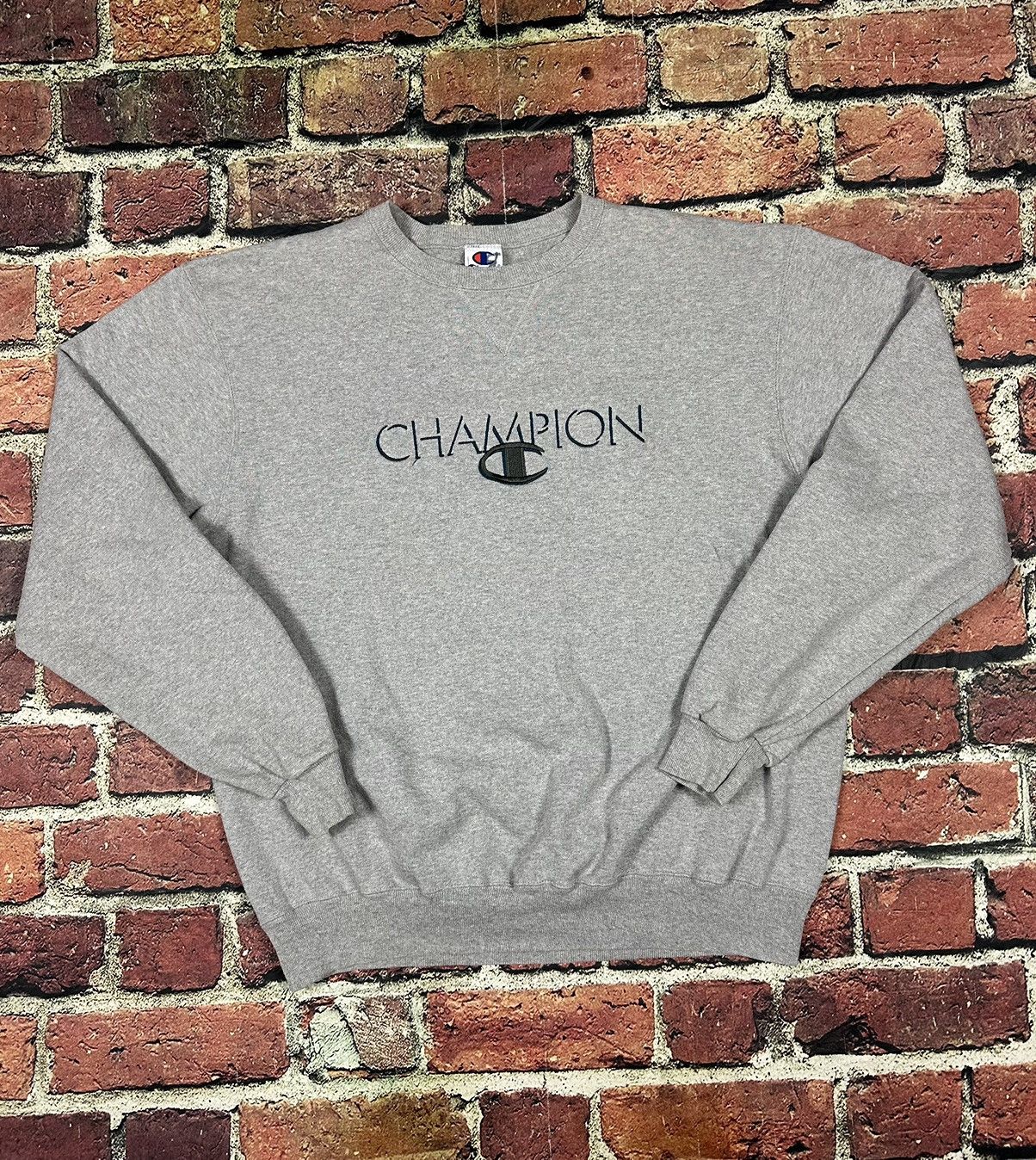 Champion Vintage 90s Champion Sweatshirt Spell Out Logo Embroidered Size US XL / EU 56 / 4 - 1 Thumbnail