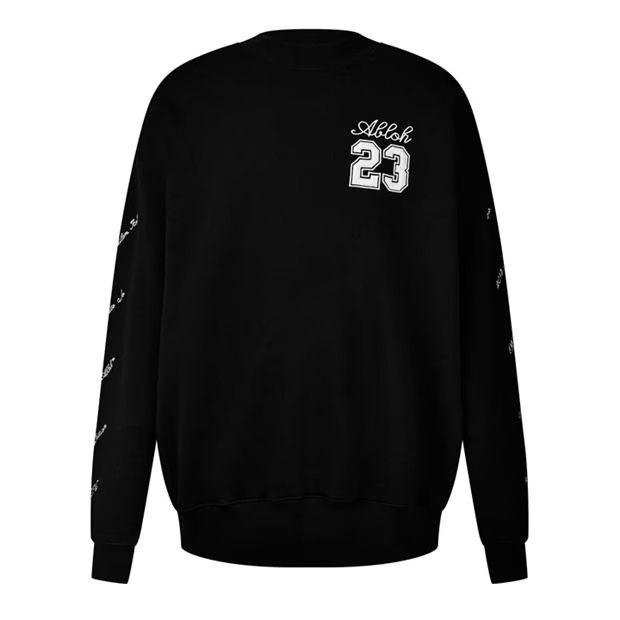 image of Off White O1G2R1Mq0424 Crewneck Sweaters In Black & White in Black/White, Men's (Size Small)