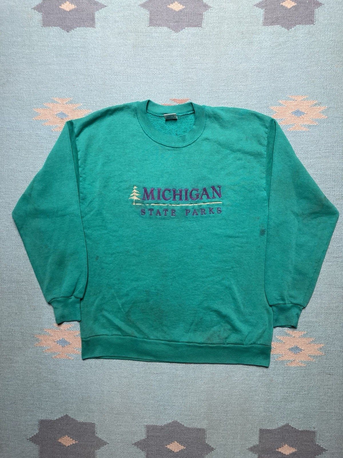 Vintage 80s crewneck sweatshirt Michigan state parks distressed L Size US L / EU 52-54 / 3 - 1 Thumbnail