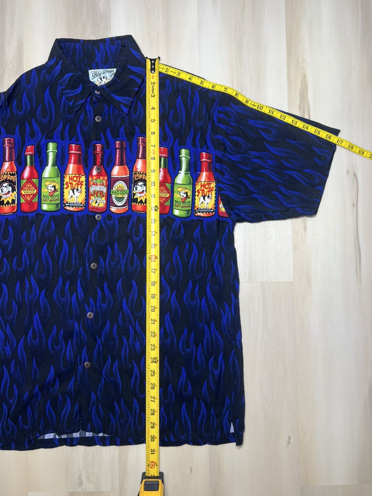 Big Dogs Big Dogs Shirt Men’s S/M Button Up Hot Sauce Flames Hawaiian Size US M / EU 48-50 / 2 - 5 Thumbnail