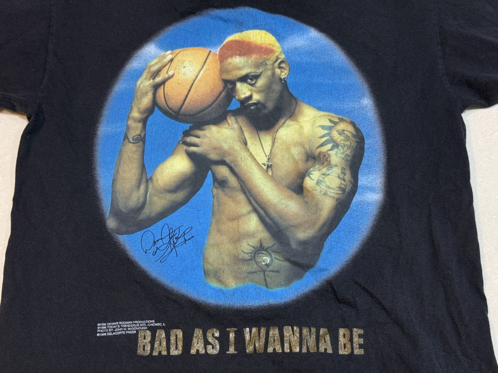 Vintage Vintage 90s Dennis Rodman Bad as I Wanna Be T-Shirt Size US L / EU 52-54 / 3 - 2 Thumbnail