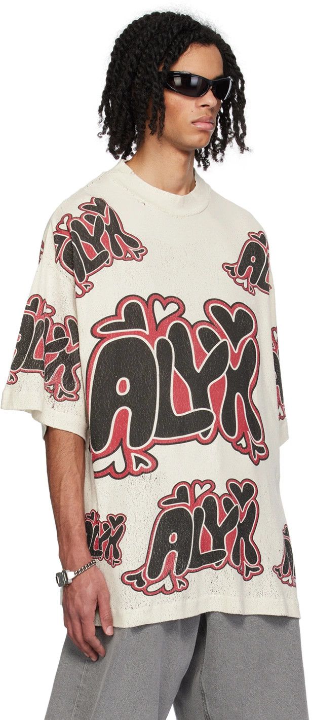 1017 ALYX 9SM 1017 ALYX 9SM Beige Oversized Needle Punch T-Shirt Size US S / EU 44-46 / 1 - 1 Thumbnail