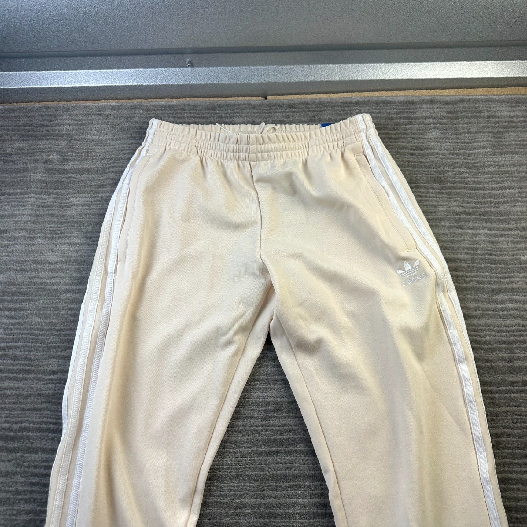 Adidas Adidas Pants Mens Medium Beige Tan Originals Superstar Track SST TT Cream Track Pants Slim Size US 31 - 3 Thumbnail