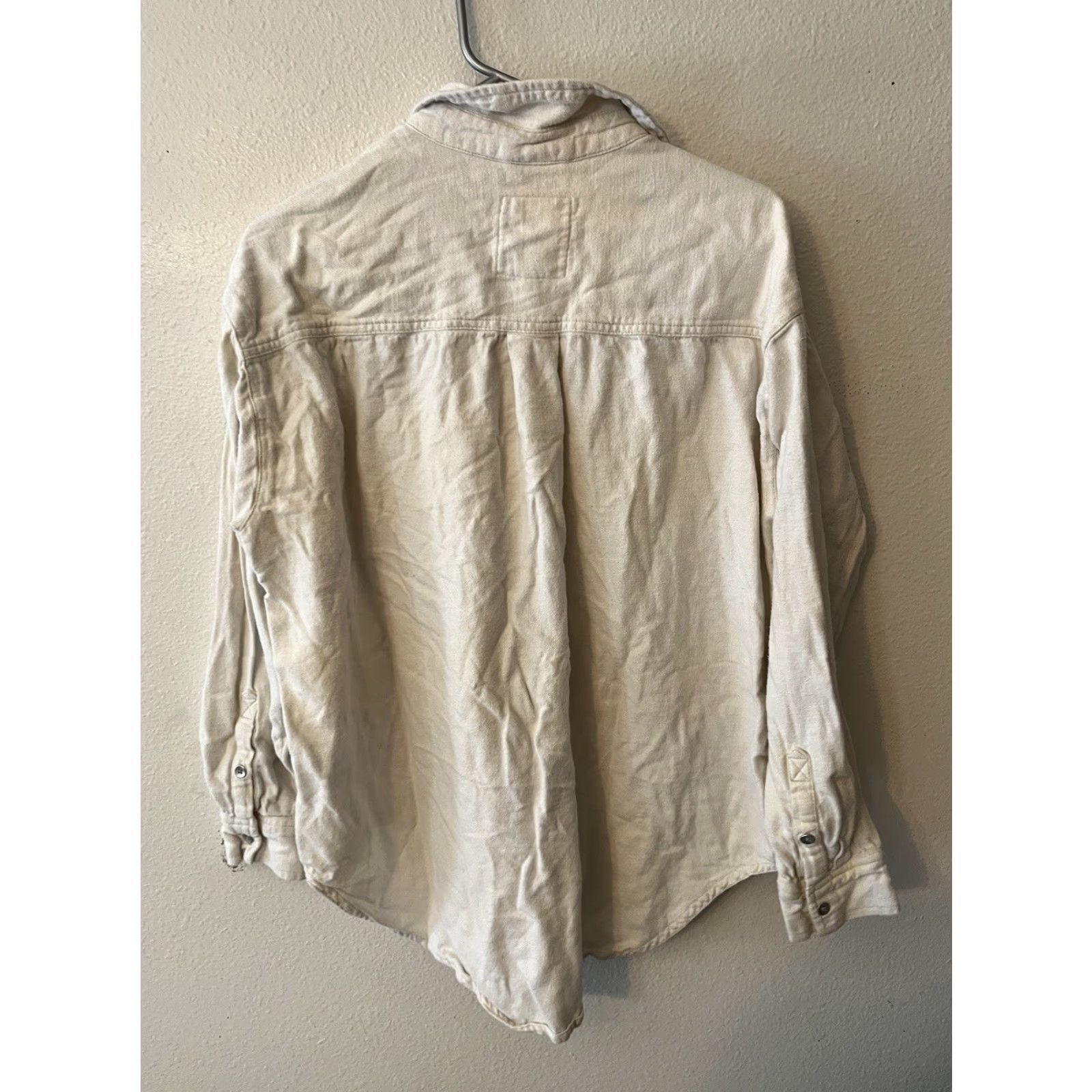 Vintage Aerie Womens Button-Up Shirt Ivory Long Sleeve Front Pocket Size S Size S / US 4 / IT 40 - 2 Thumbnail