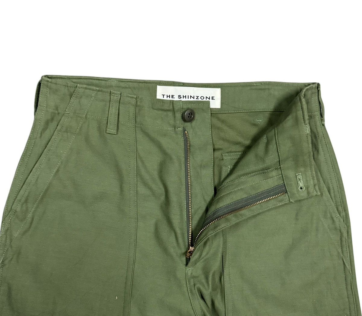 Orslow The Shinzone Japan Olive Green Baker Pants Size US 30 / EU 46 - 9 Thumbnail