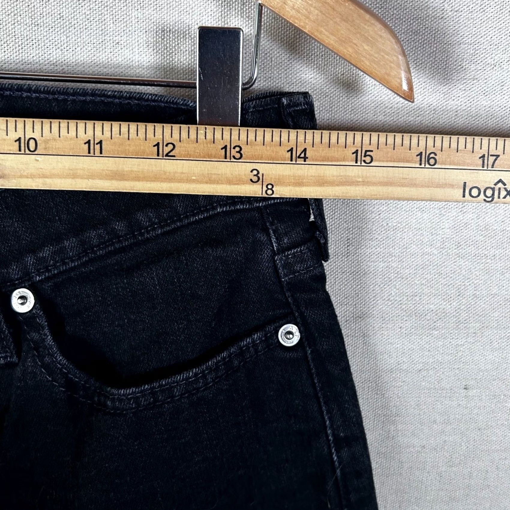 Abercrombie & Fitch Abercrombie & Fitch Athletic Slim Signature Stretch Jeans Black Mens 30x32 Size US 30 / EU 46 - 6 Thumbnail