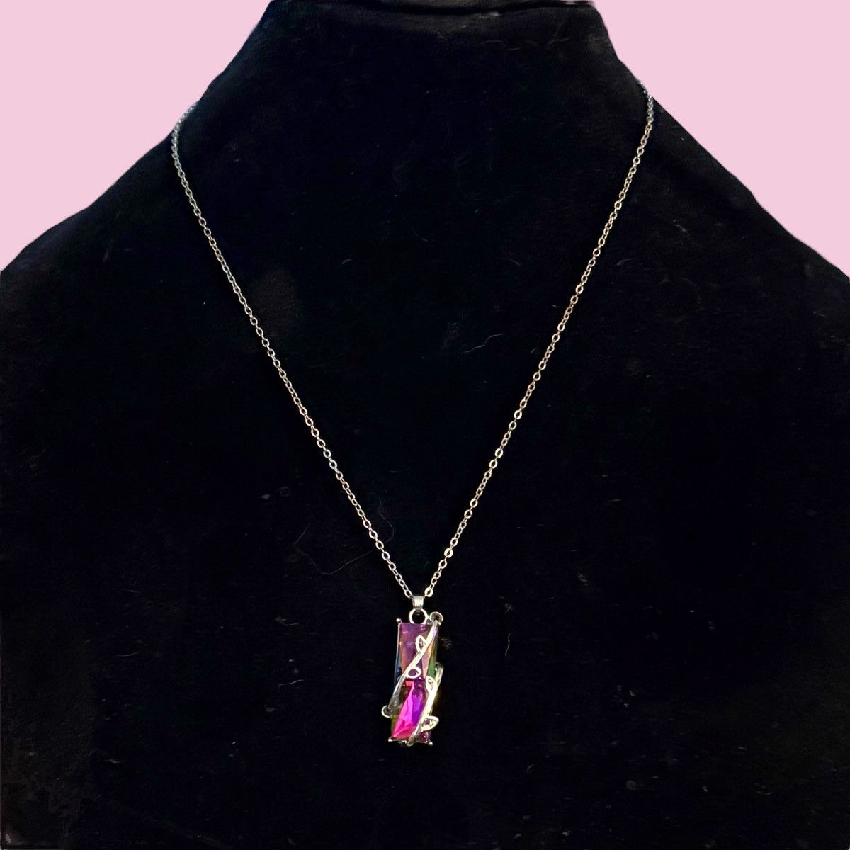 Other Silver tone rainbow prism crystal pendant necklace Size ONE SIZE - 1 Thumbnail