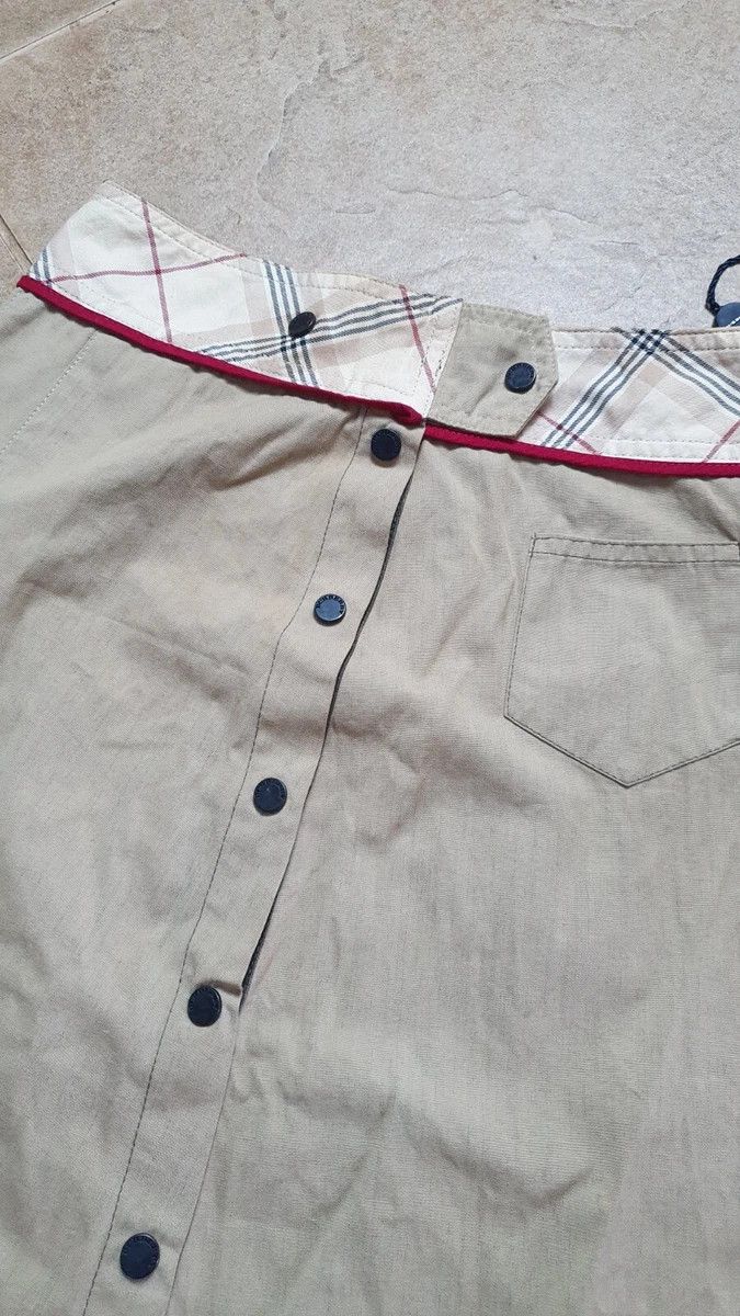 Burberry Vinage Rare girls women's skirts Burberry biege Midi Size 23" - 16 Thumbnail