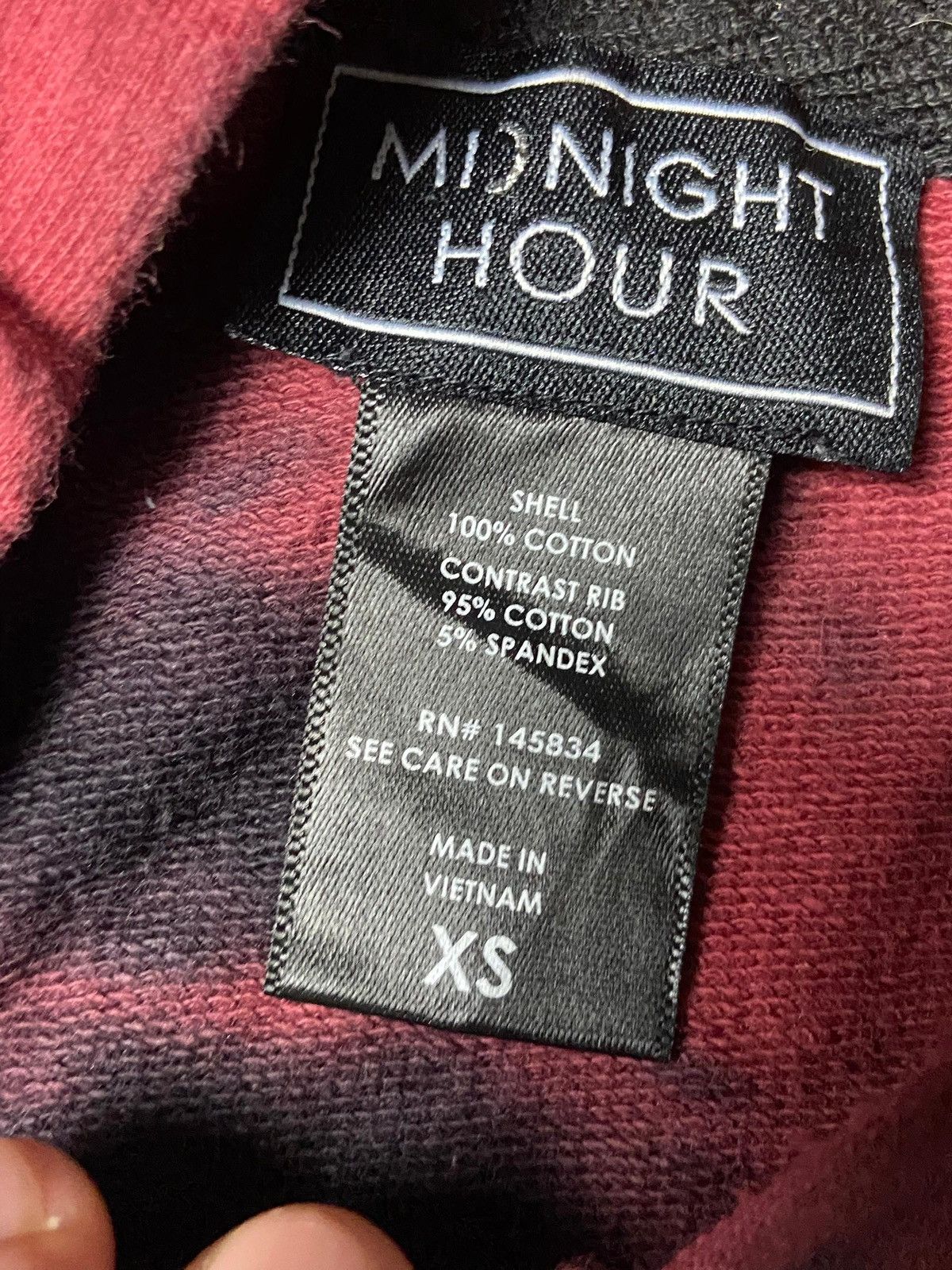 Japanese Brand Midnight Hour Tie Dye Crop Hoodie (162) Size XS / US 0-2 / IT 36-38 - 8 Thumbnail