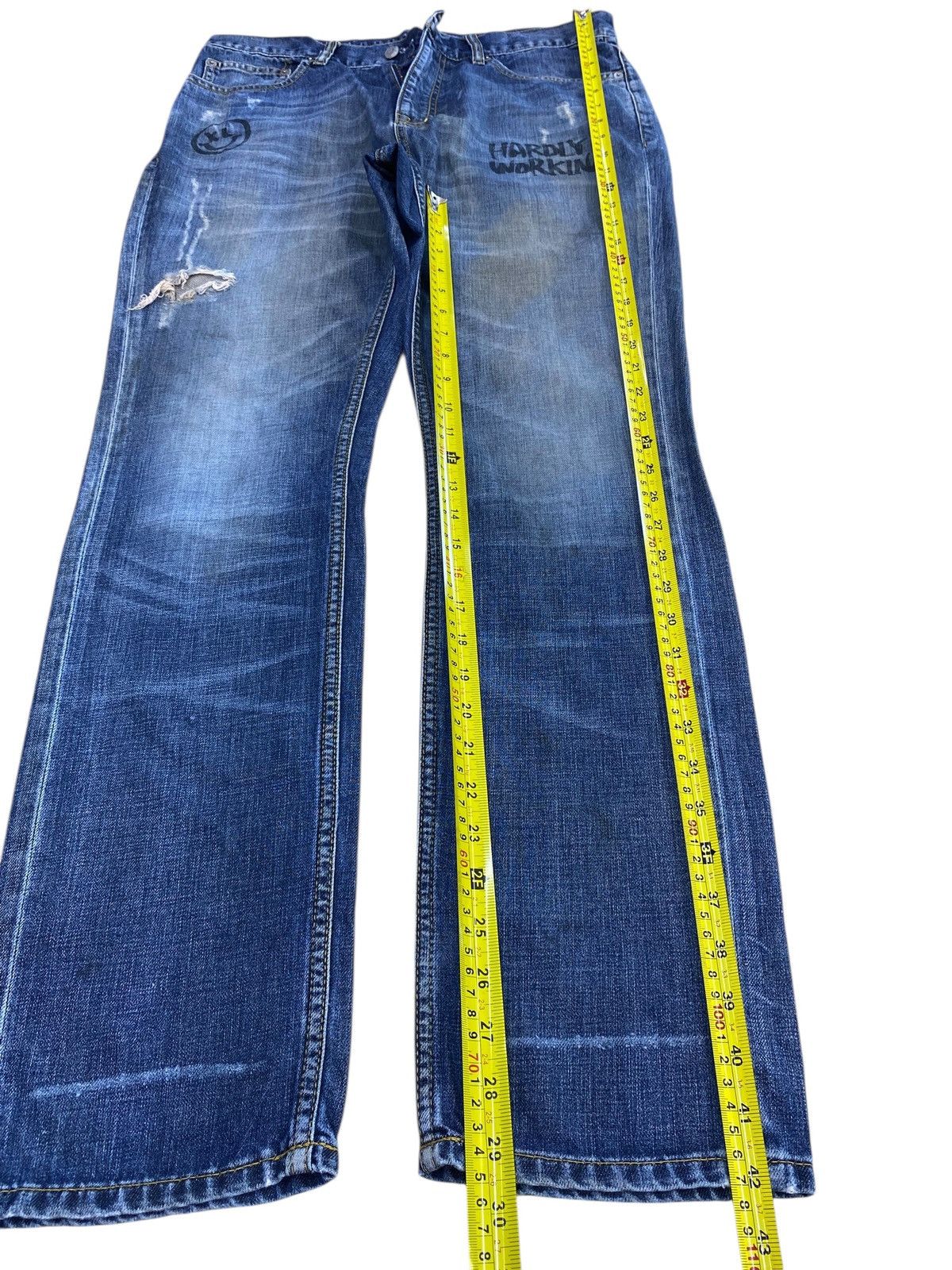 Xlarge X-Large Brand Whiskers Faded Wash Style Straight Cut Jeans Size US 34 / EU 50 - 7 Thumbnail