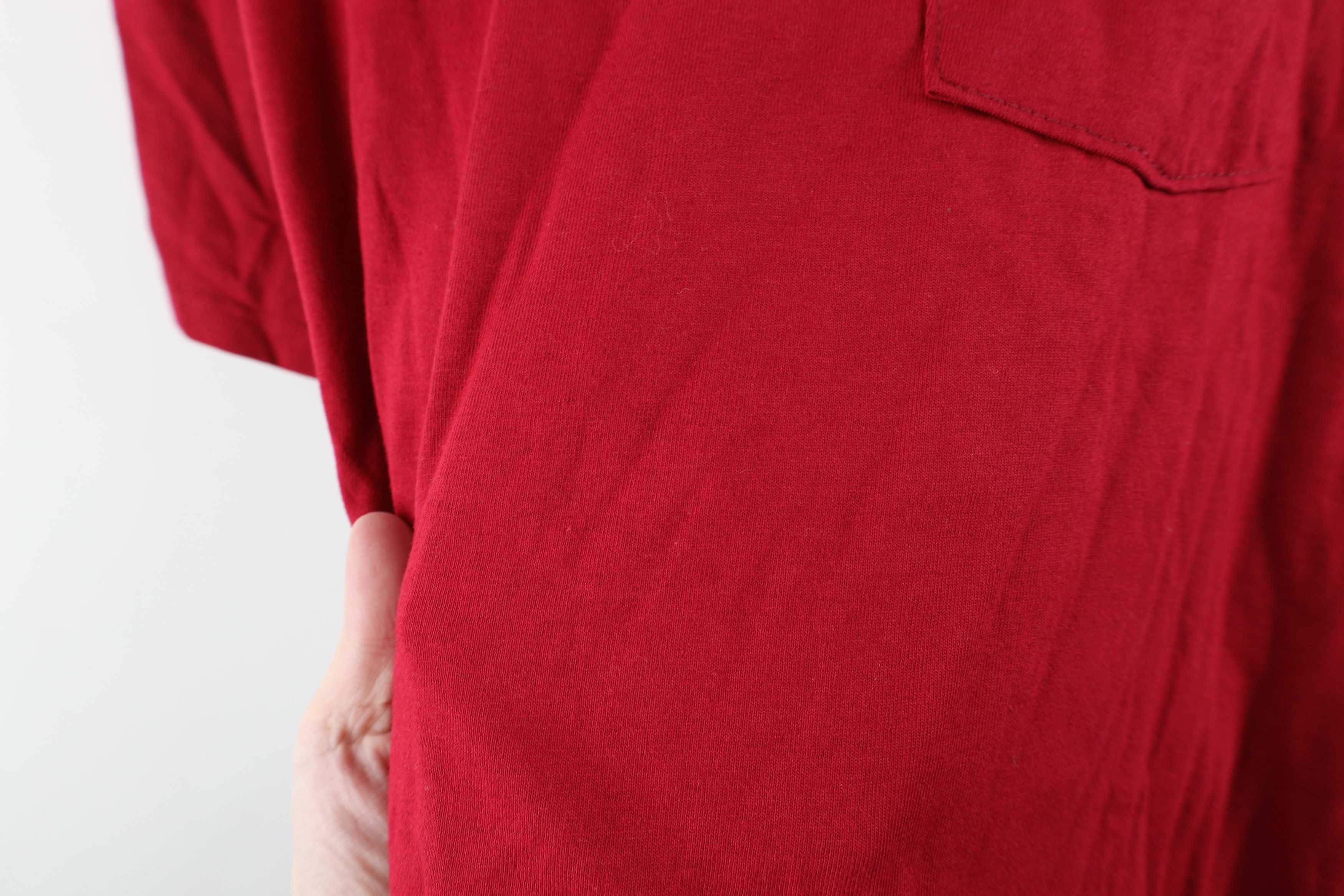 Vintage Vintage 90s Streetwear Heavyweight T-Shirt Red Cotton USA Size US M / EU 48-50 / 2 - 11 Thumbnail