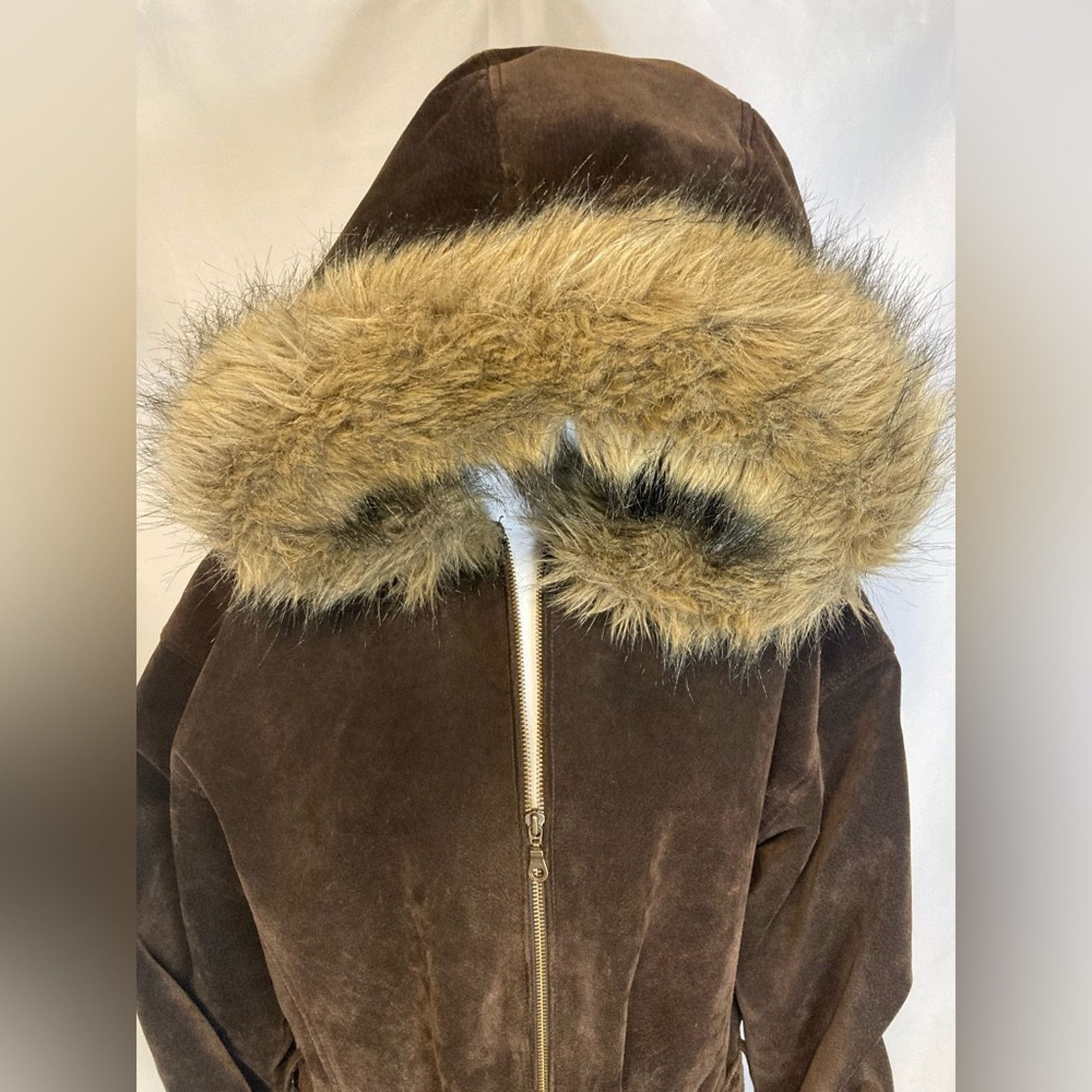 Wilsons Leather Wilson Leather Jacket Womens S Coat Lined Faux Fur Hood Boho Size S / US 4 / IT 40 - 7 Thumbnail