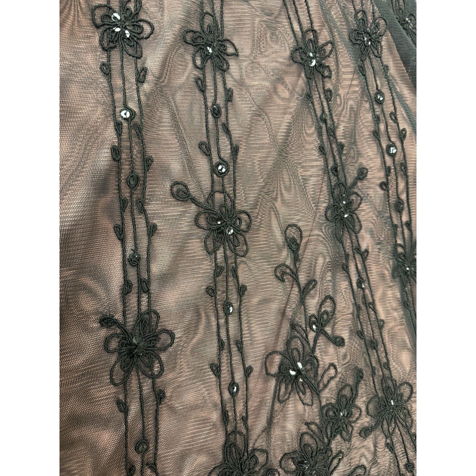 Other BCBG Max Azria Black Embroidered Beaded Sheer Dress Size 4 Size S / US 4 / IT 40 - 9 Thumbnail