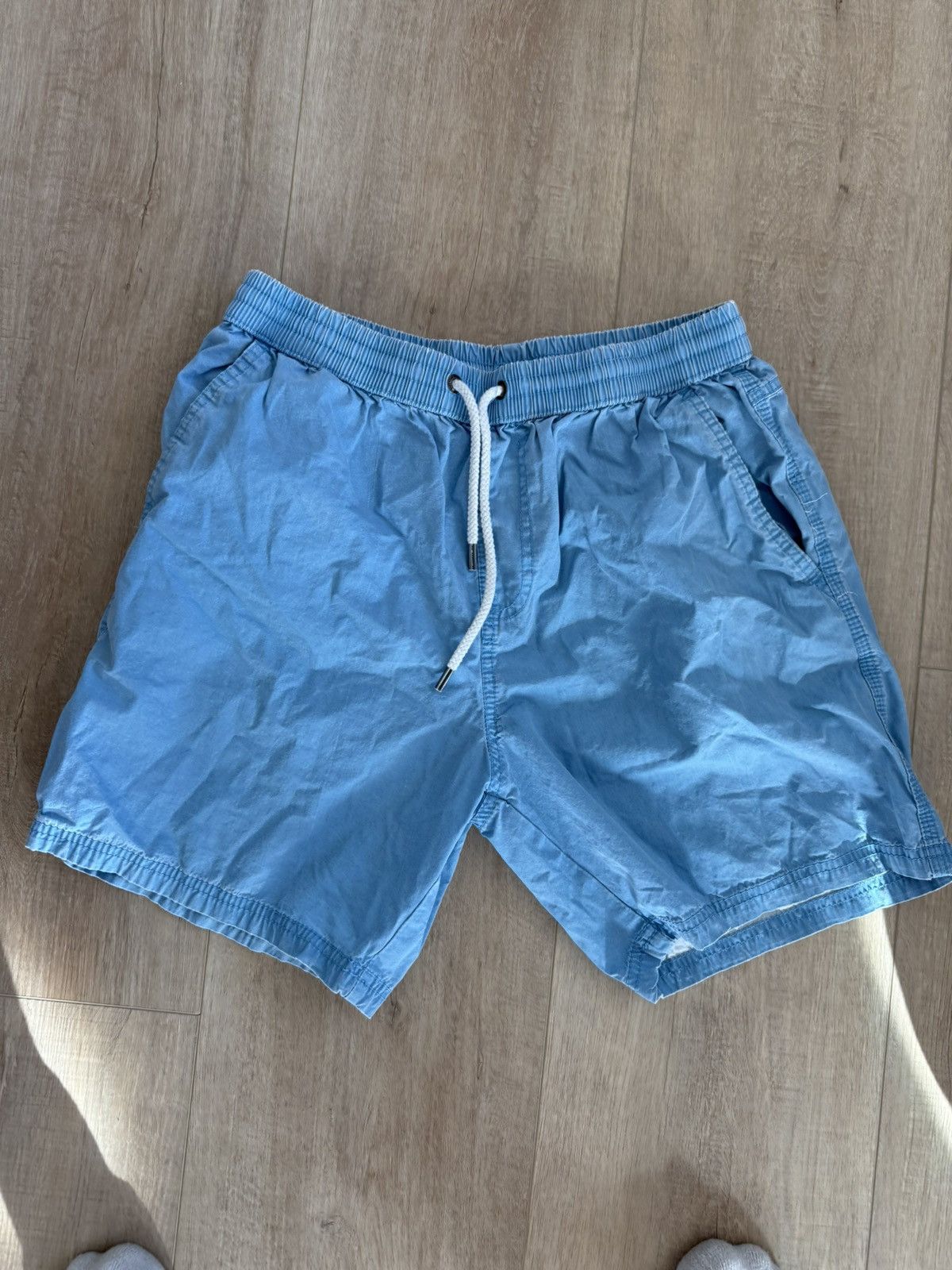Designer × Vintage Light Blue Shorts Size US 30 / EU 46 - 1 Thumbnail