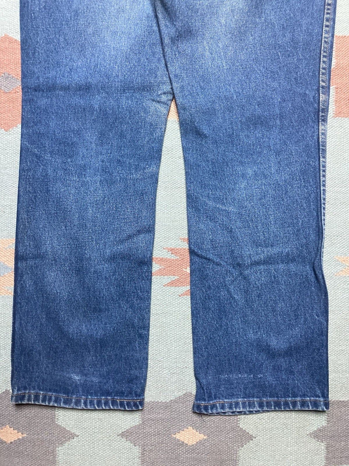 Vintage 80s rustler jeans worn faded denim straight talon USA 37x30 Size US 37 - 8 Thumbnail
