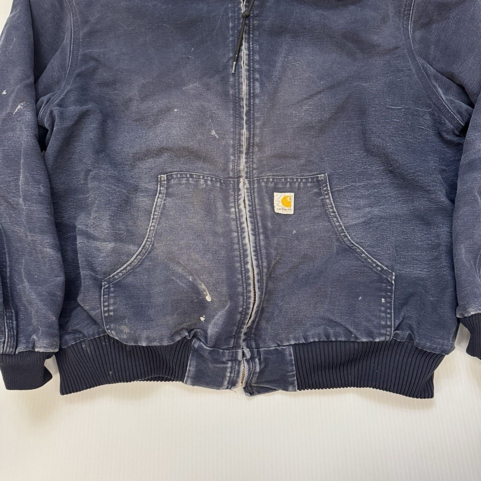 Carhartt Carhartt Canvas Jacket Blue Quilted Lining Hooded Mens XL VT Size US XL / EU 56 / 4 - 2 Thumbnail