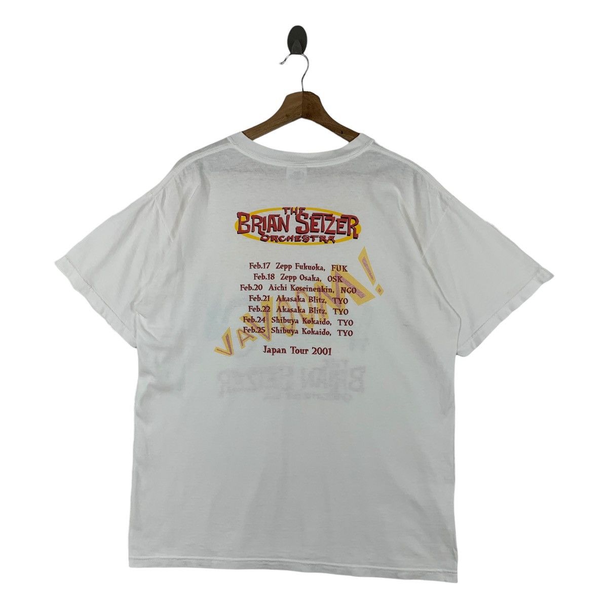 Anvil × Band Tees × Vintage Vintage Y2K THE BRIAN SETZER ORCHESTRA japan tour 2001 Size US L / EU 52-54 / 3 - 4 Thumbnail
