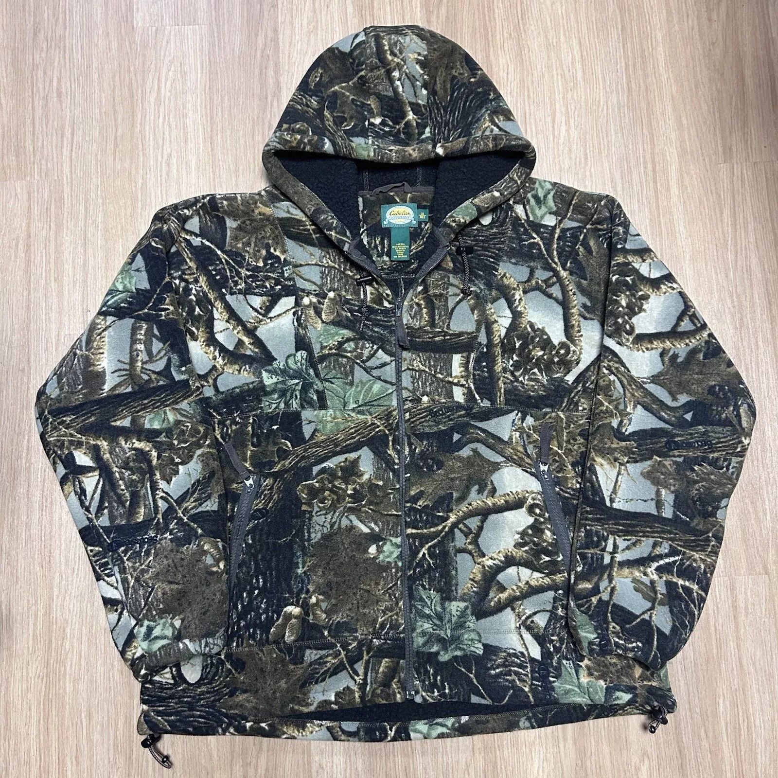 Cabelas Vtg 90s Cabelas Seclusion 3D Camo Full Zip Fleece Size US XL / EU 56 / 4 - 1 Thumbnail