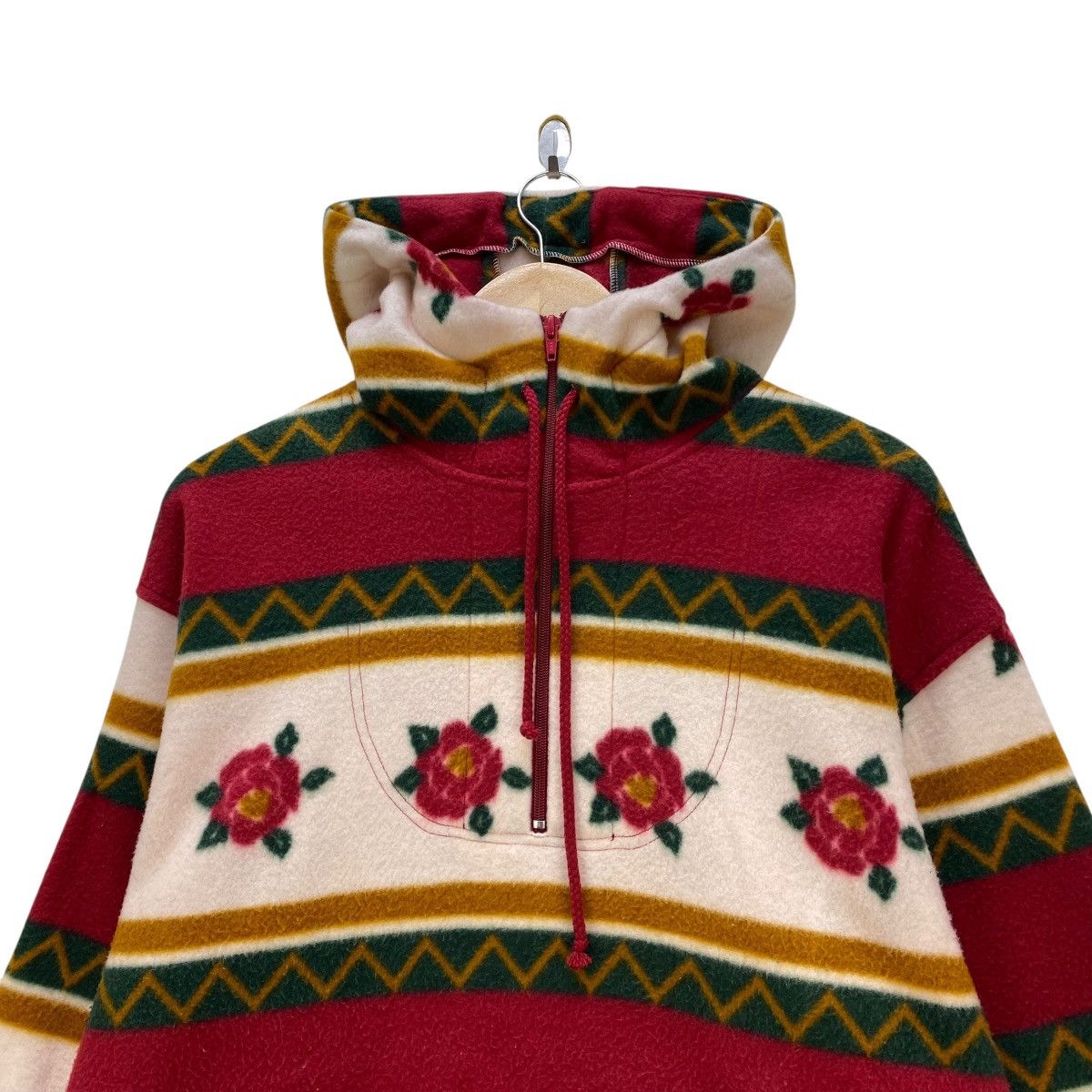 Otto 🔥 Vintage OTTO Sumisho floral design half-zipper fleece Size US M / EU 48-50 / 2 - 3 Thumbnail