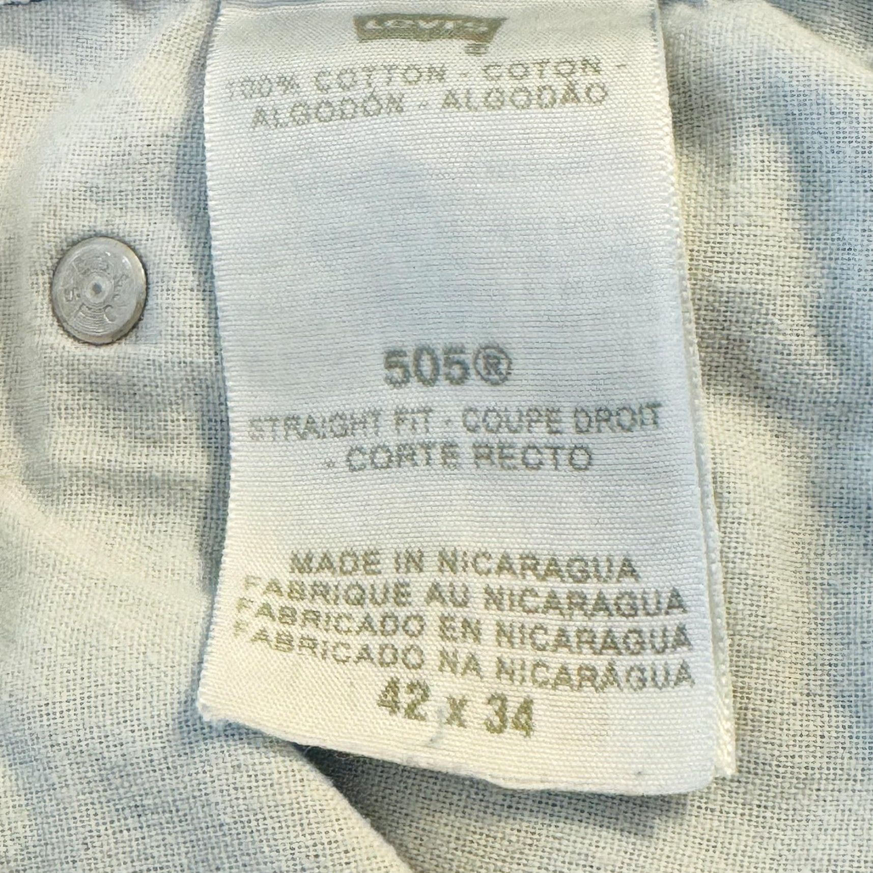 Levi's VINTAGE Levi's 505 Straight Fit Denim Jean Shorts Bermuda Men 42 Blue Cutoff Frayed Hem Distressed Pockets Logo Denim 100% Cotton USA Size US 42 / EU 58 - 7 Thumbnail