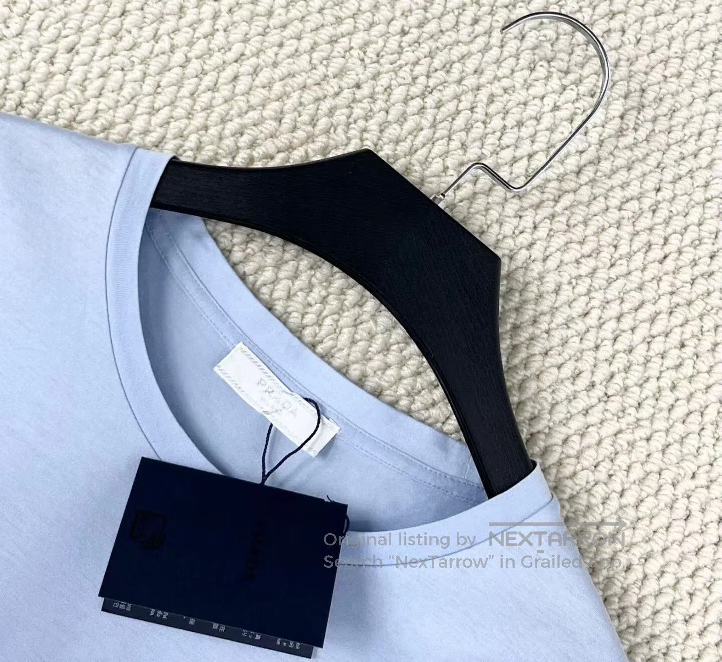Prada Prada Light Blue Stripe Logo Short Sleeve. Size US M / EU 48-50 / 2 - 2 Thumbnail