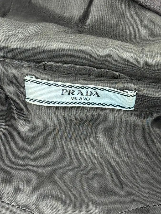 Prada AW2011 Prada Navy Asymmetrical Wool Double-Breasted Long Jacket Size US XS / EU 42 / 0 - 11 Thumbnail