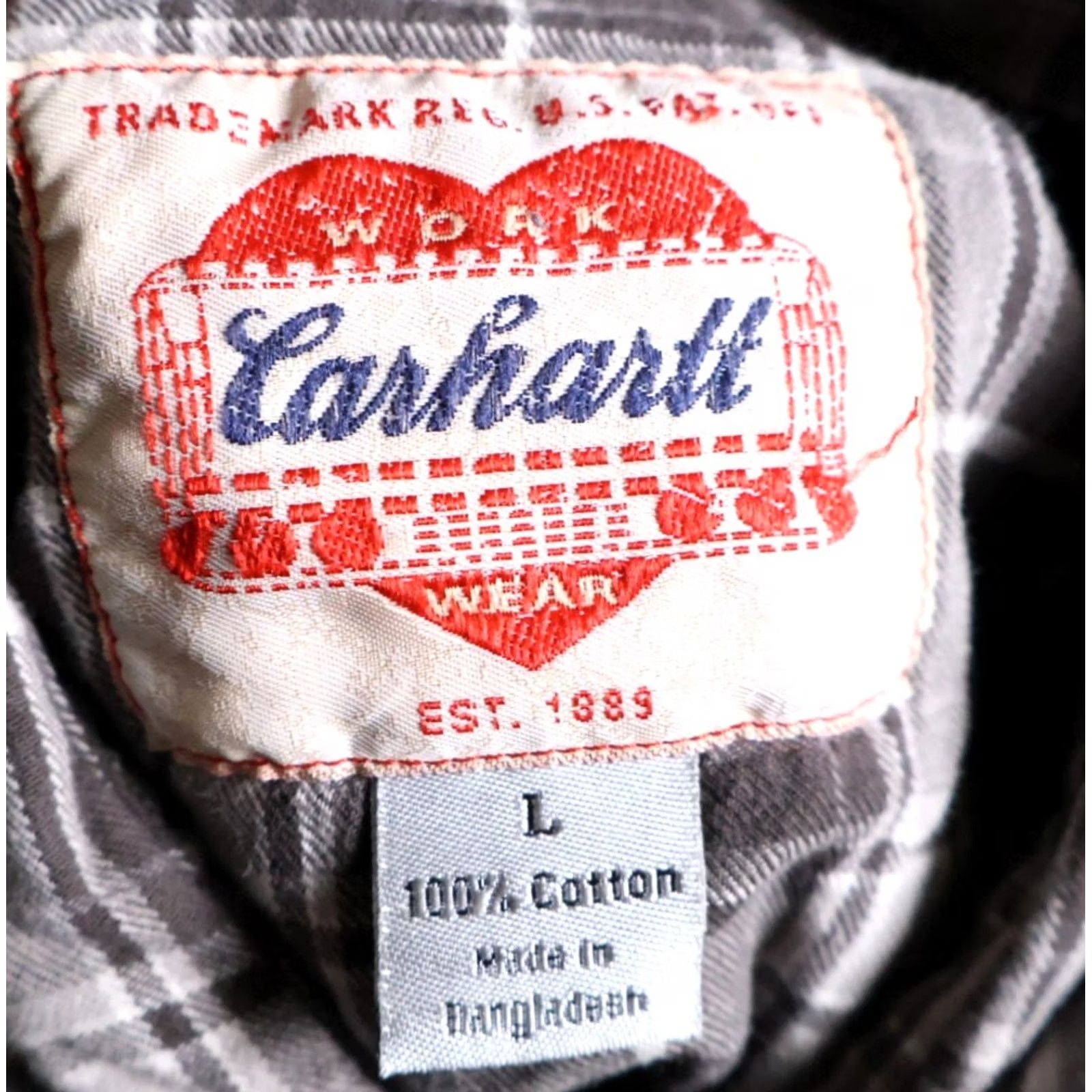 Carhartt Carhartt Western Shirt Men's Large Gray Black Plaid Snap Flannel Size US L / EU 52-54 / 3 - 3 Thumbnail