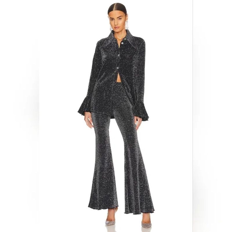 Sleeper NWT SLEEPER Lurex Lounge Suit with Pants in Black Size S / US 4 / IT 40 - 2 Thumbnail