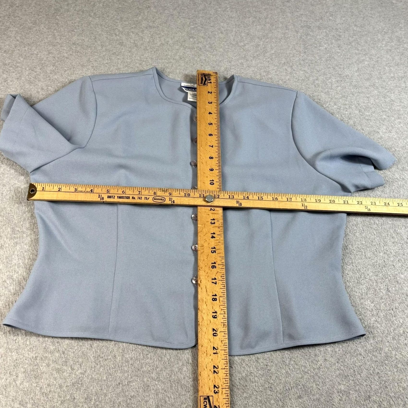Pendleton VINTAGE Pendleton Shirt Women 16 Petite Blue Button Short Sleeve Hong Kong 90s Size XXL / US 16-18 / IT 52-54 - 6 Thumbnail
