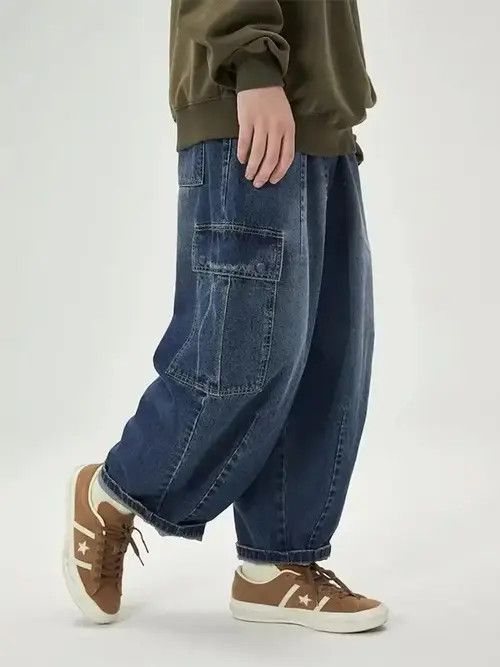 21SS Tokyo Union Japanese Blue Denim Cargo Pants