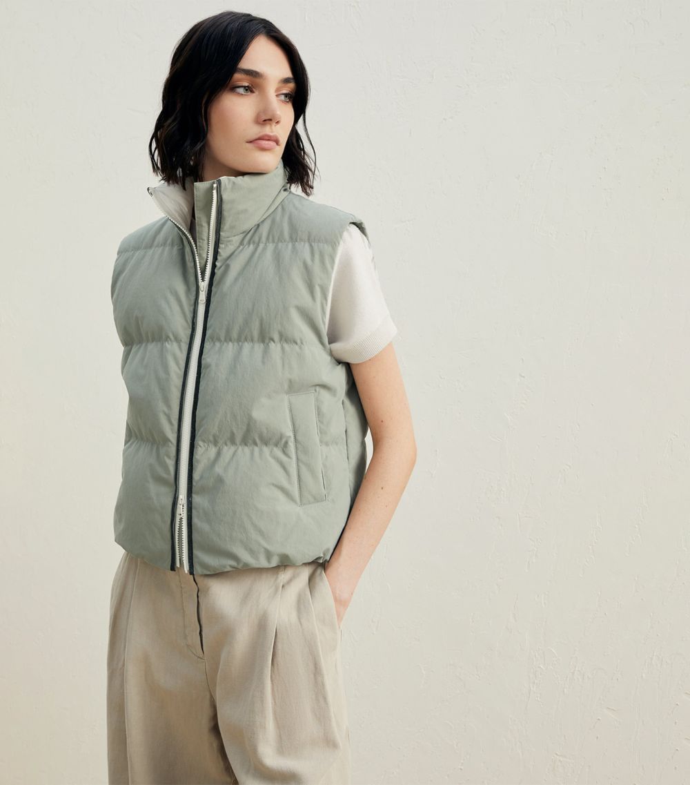 image of Brunello Cucinelli O1W1Db10524 Vest In Bright Green, Women's (Size XL)