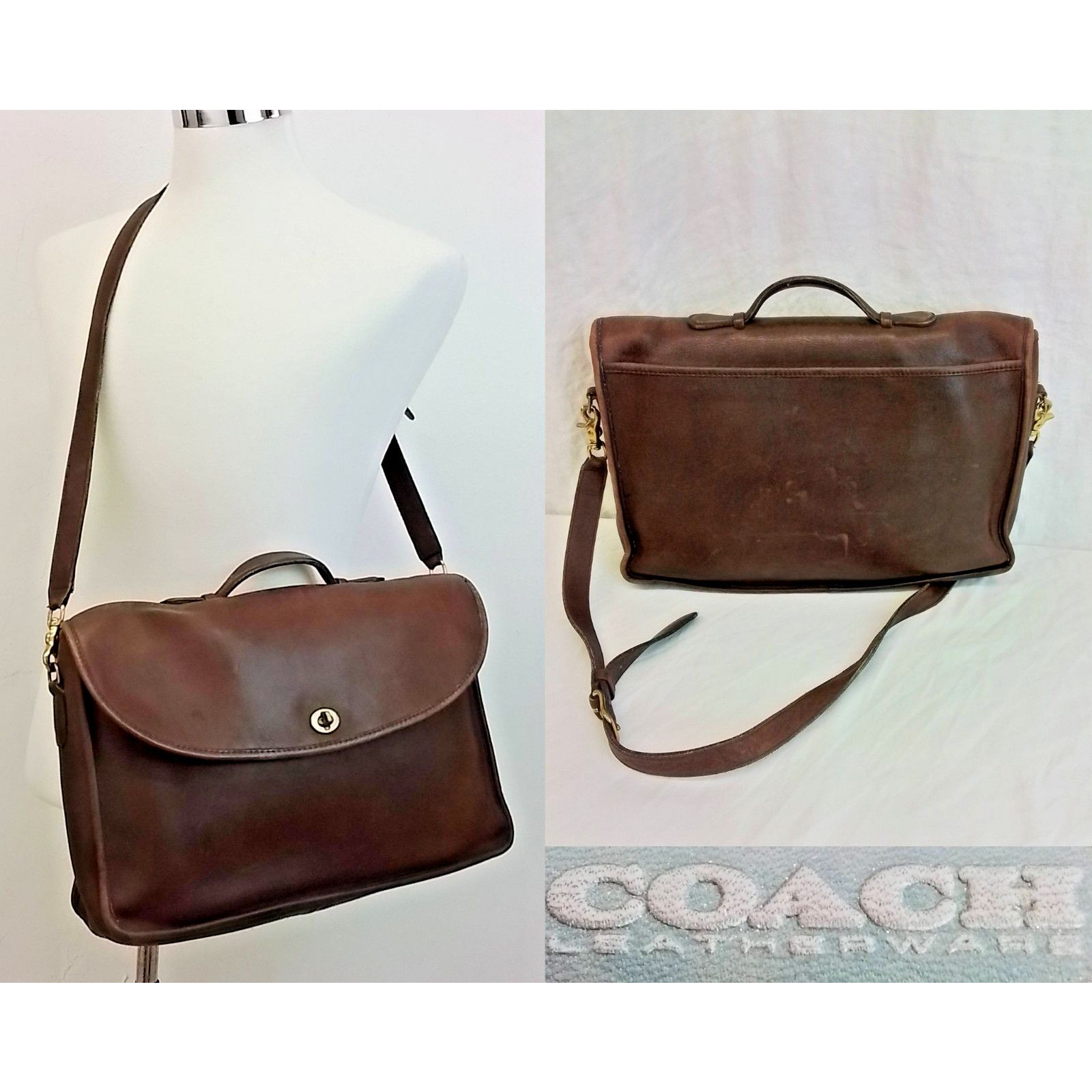 Coach Coach Leather Lexington Briefcase Messenger Mahogany VTG 90s Size ONE SIZE - 1 Thumbnail