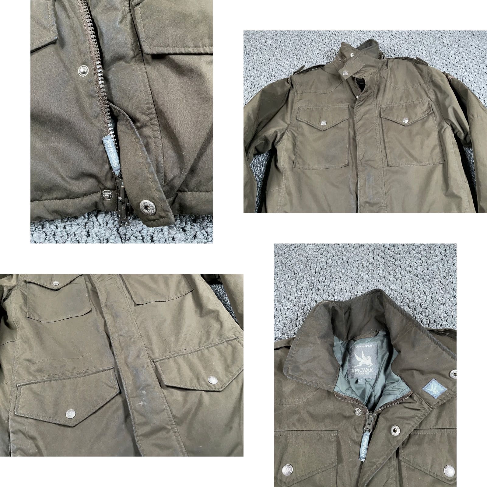 Vintage Spiewak M-65 Field Jacket Mens Small Brown Green Thinsulate Insulation Hooded Size US S / EU 44-46 / 1 - 10 Thumbnail