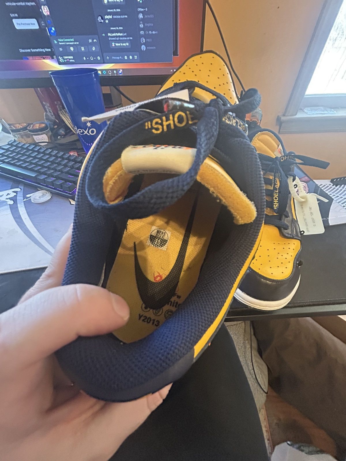 Nike Nike dunk low off white Michigan Size US 11 / EU 44 - 5 Thumbnail