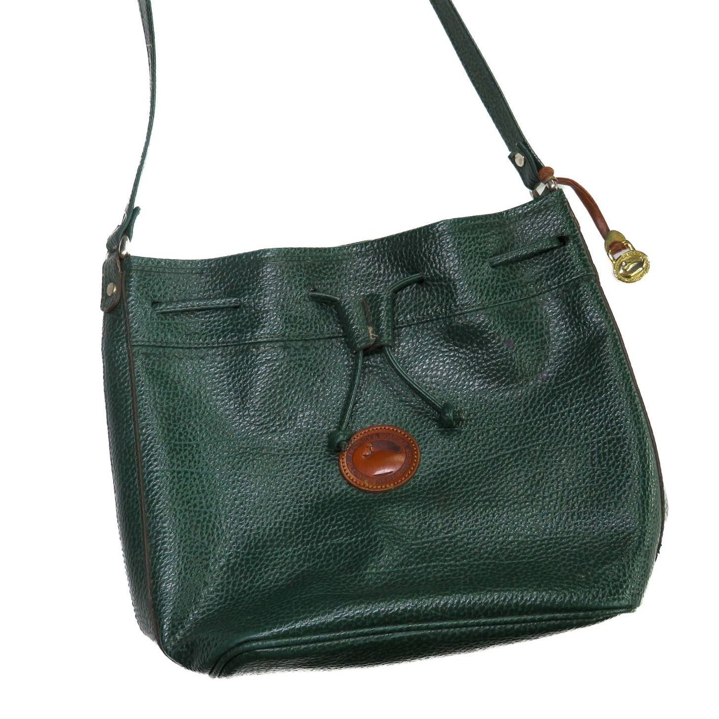 Dooney Bourke Vintage Dooney & Bourke Forrest Green Leather Crossbody Bag, Women's
