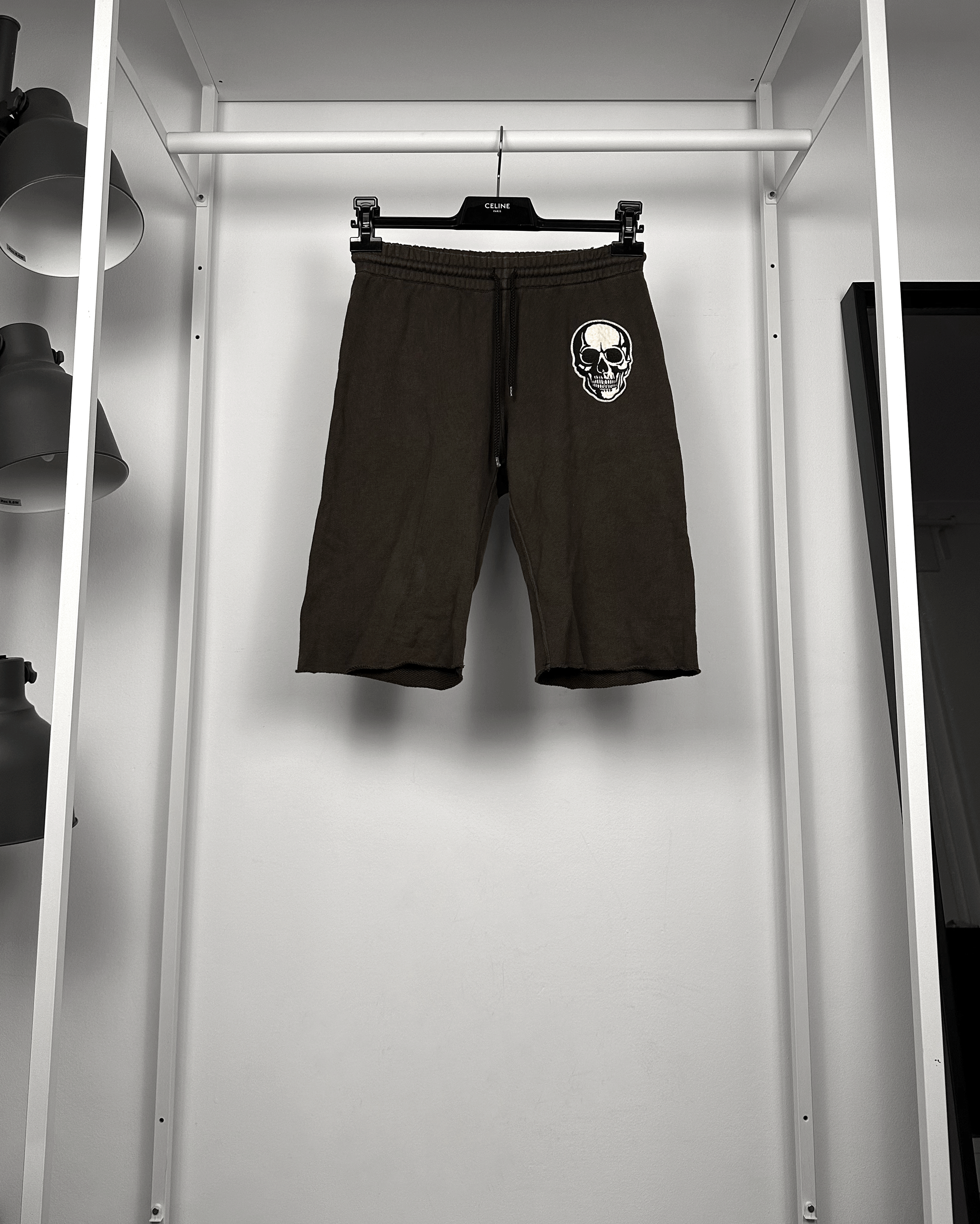 Number (N)ine Number (N)ine Double Skull Shorts White | Grailed