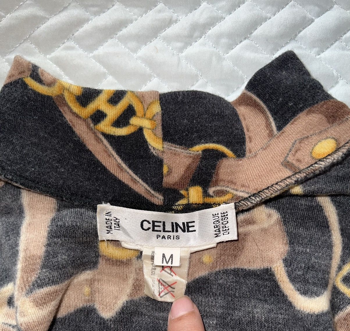 Celine Vintage CELINE all over patent long sleeve ⚜️ Size M / US 6-8 / IT 42-44 - 14 Thumbnail