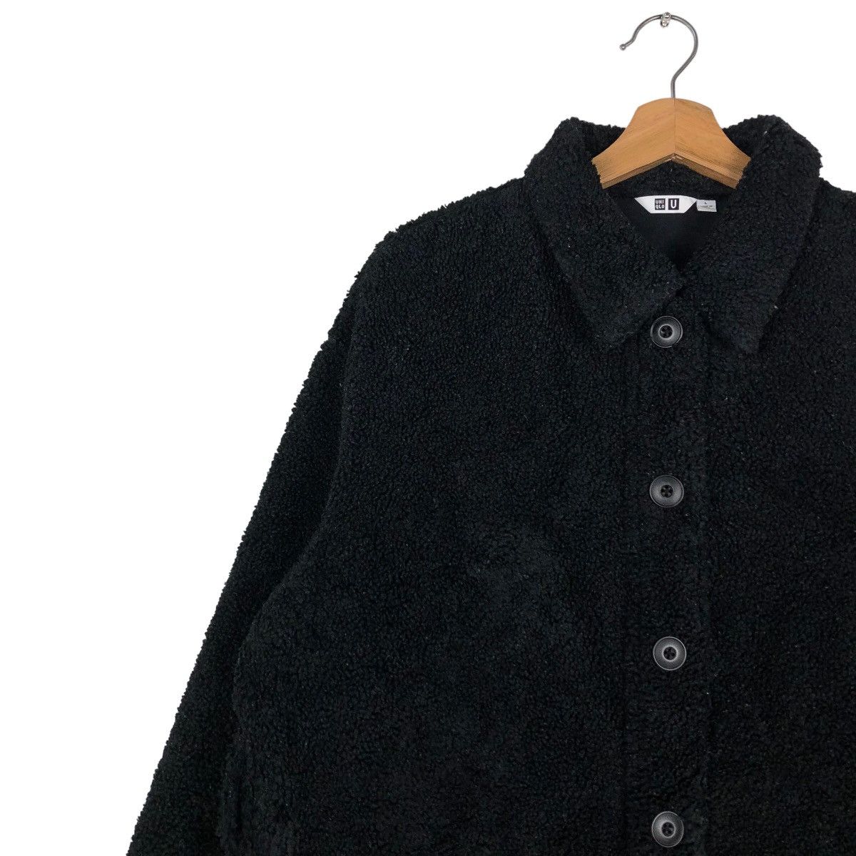 Japanese Brand 🔥Rich Black Vintage Button Jacket Work Uniqlo Undercover Size US L / EU 52-54 / 3 - 7 Thumbnail