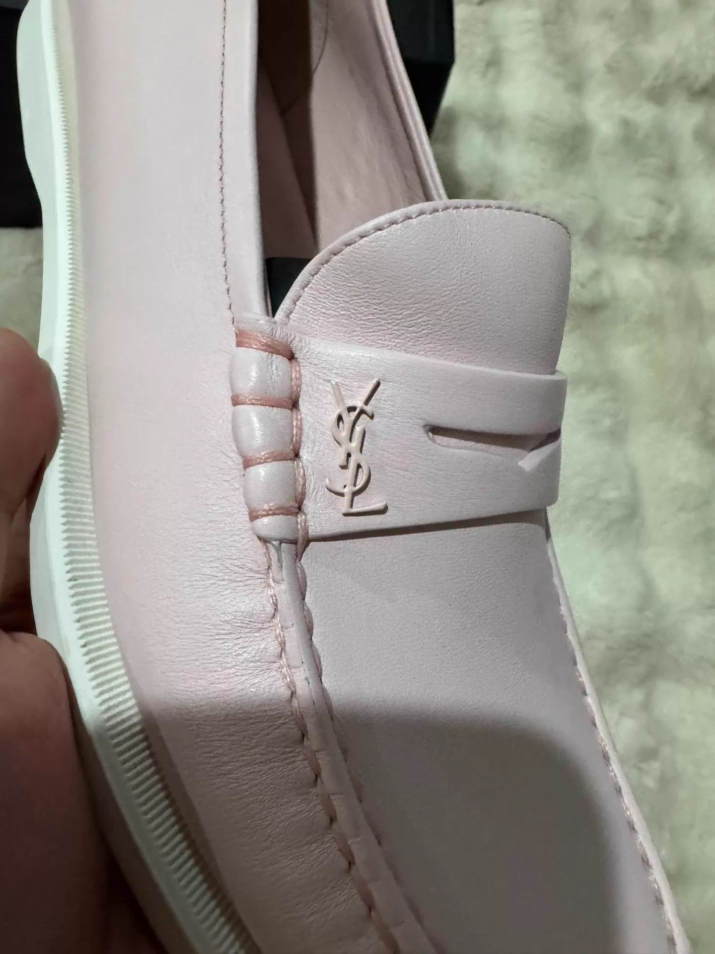 Saint Laurent Paris Saint Laurent Men's New Light Pink Loafers 42 Size US 9 / EU 42 - 8 Thumbnail